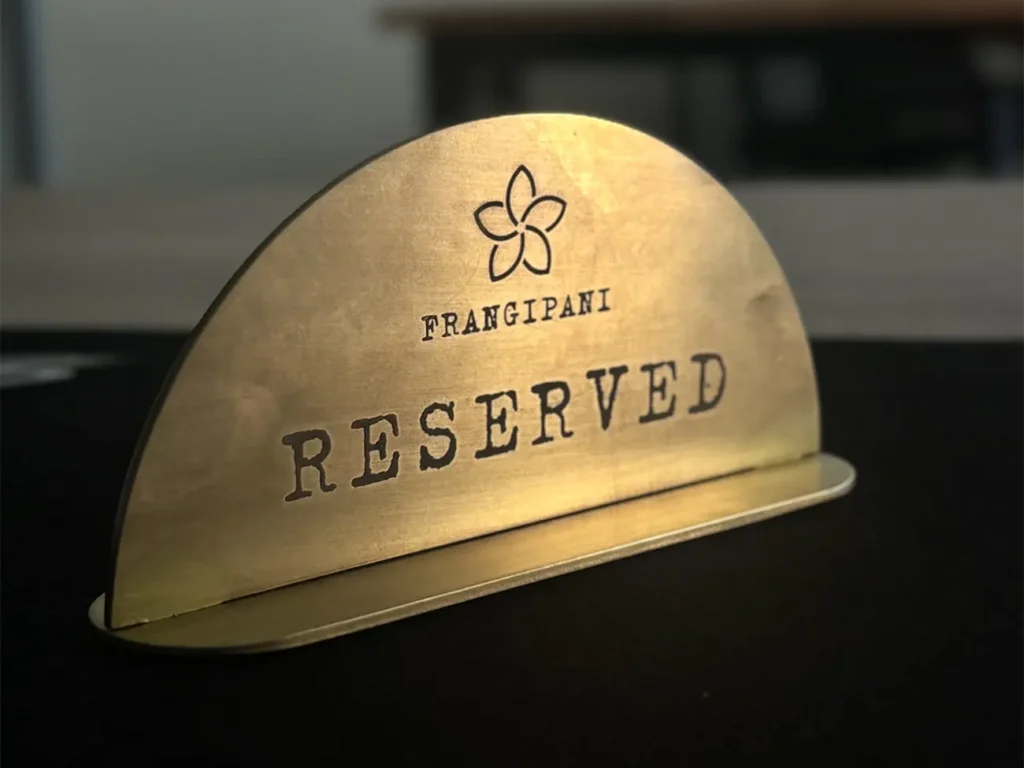 Табличка из латуни "Reserved"